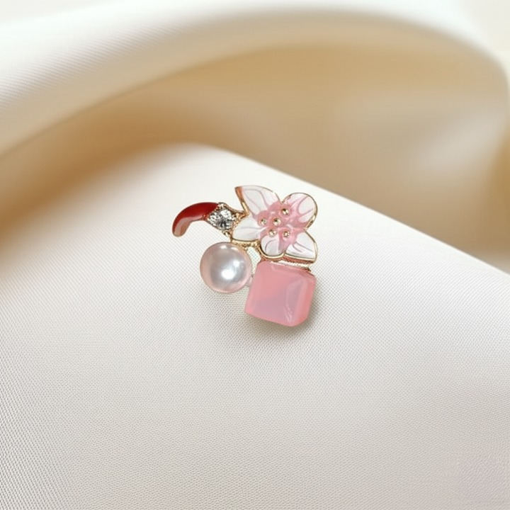 Crystal Flower Korean Earrings Elegant Floral Design - Image 4