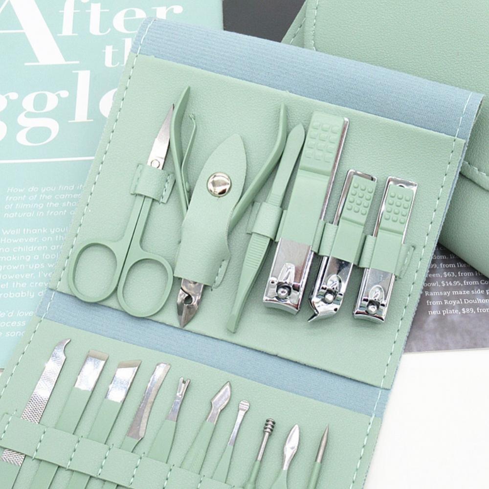 16-Piece Manicure & Pedicure Kit Premium Stainless Steel Nail Care Set for Hand, Foot & Facial Grooming | Travel-Friendly Case Included | 16 Pcs Nail Care Set | Beauty Essentials Set ( Random Color ) - Image 4