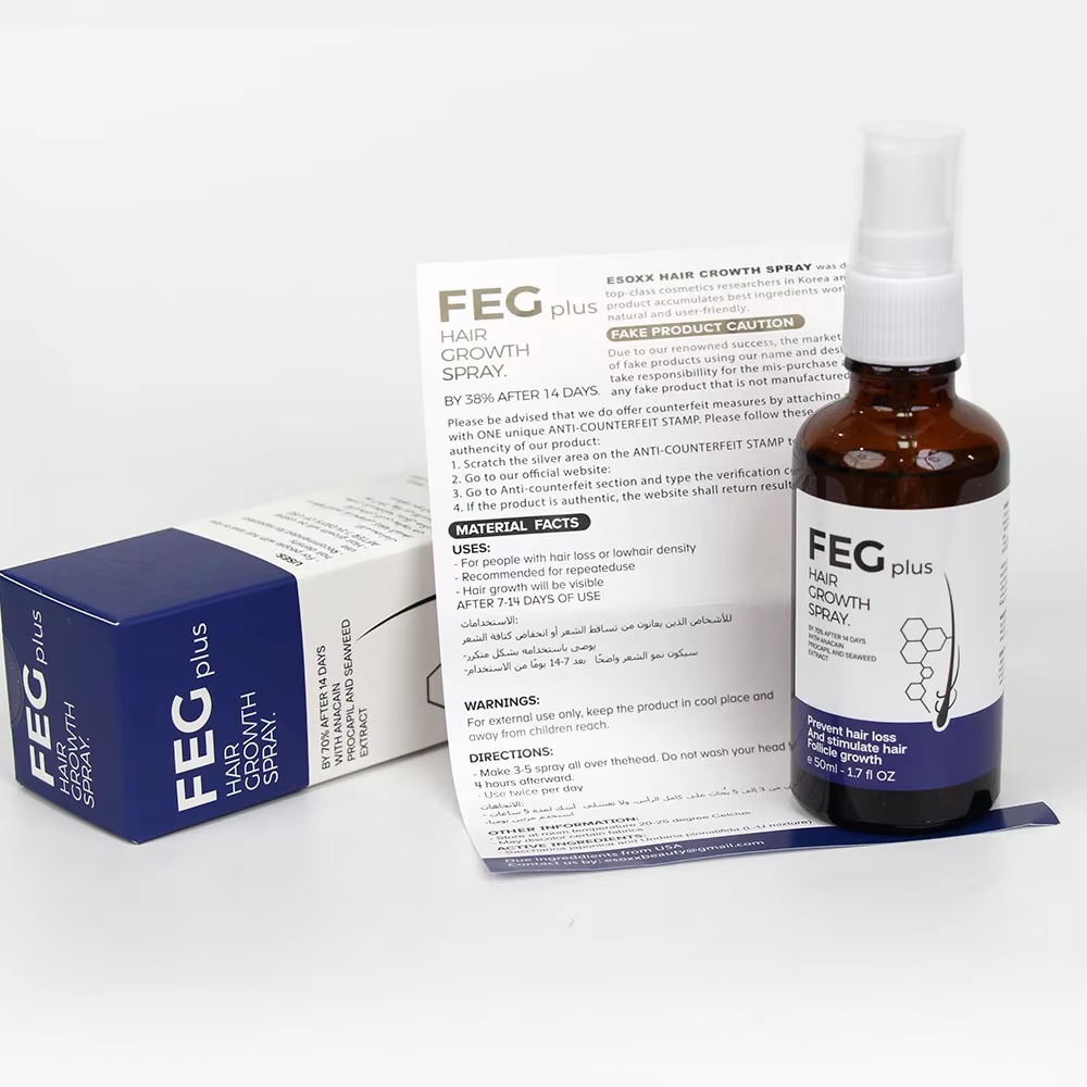 FEG Plus Hair Growth Spray  Stimulate Follicles, Reduce Hair Fall, and Encourage Thicker, Healthier Growth 60ML - Image 4