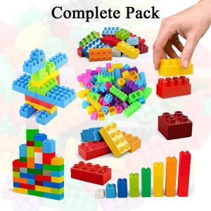 Building Blocks Toy Pack for Kids 72 Pieces Multicolor Educational Blocks, 1 x 1 Size, Durable PVC Material - Game For Kids