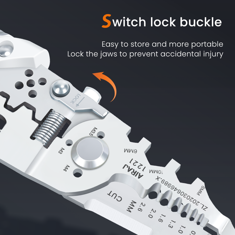Multi-Function Wire Stripper and Cutter 10-in-1 Electrical Tool with Wire Cutting, Stripping, Crimping & Screw Functions - Image 3