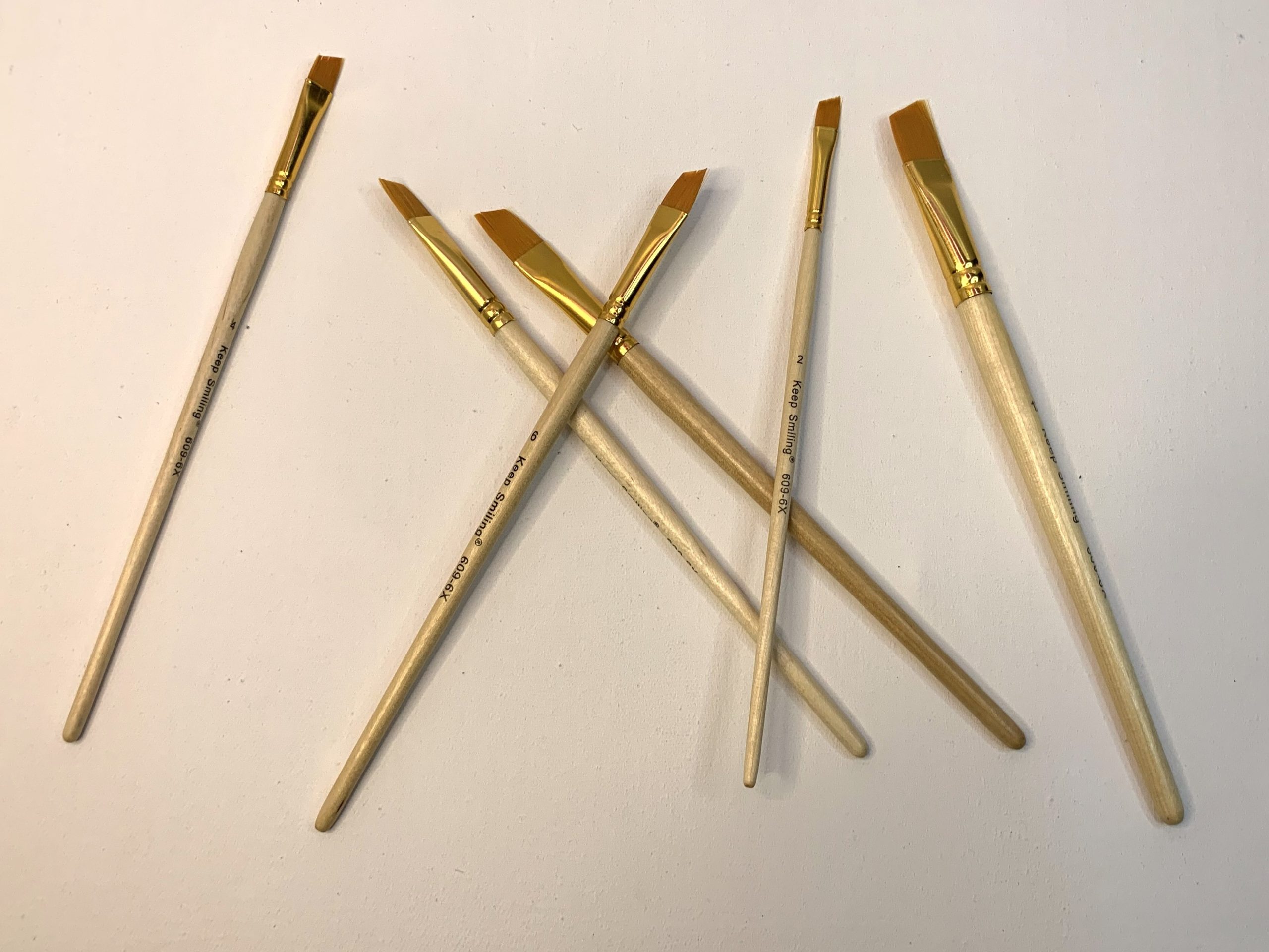 Pack of 6 Professional Angular Brush Set for Artists Wooden Handle & Ultra-Soft Tapered Bristles | Multi-Purpose Brushes for Painting, Designing, Calligraphy & Craft | Ideal for Acrylic, Oil & Watercolors - Image 3