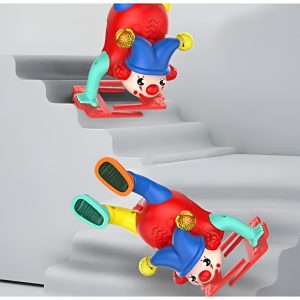 Electric Upside-Down Dancing Clown Toy with Music & Flashing Lights  Battery Operated, Multicolor, Fun Interactive Gift for Kids Above 3 Years (Random Color)