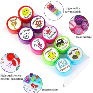 Appreciation Stamps  Kids Stamp Set for Motivation | Self-Inking | Pack of 10