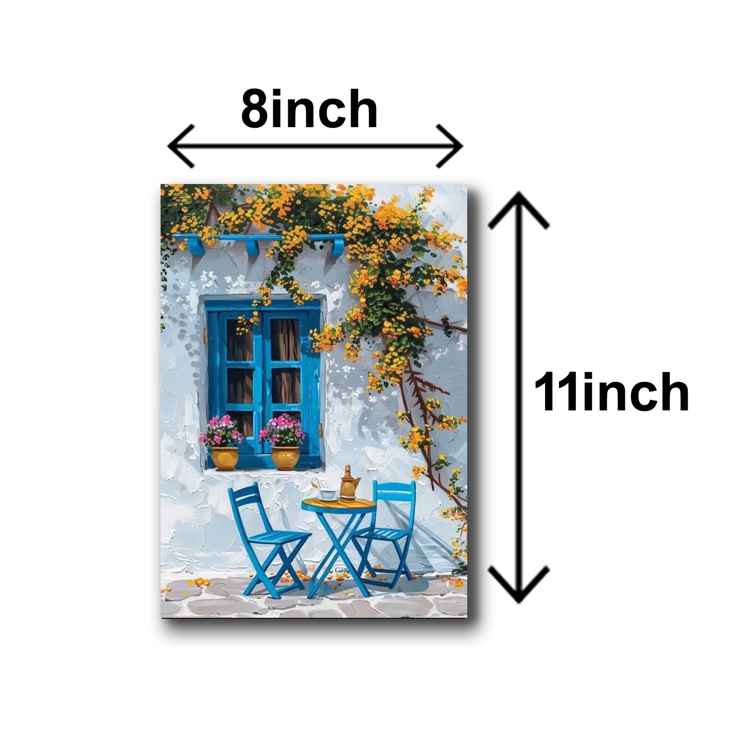 set of 5 italian vintage homes art themed wall art wooden sticky Phototile frames for wall home and girls room decoration - Image 3