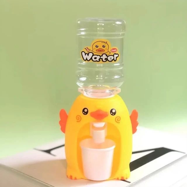 Mini Duck Water Dispenser Toy Drinking Fountain Cute Yellow Duck Design with Realistic Water Flow, Eco-Friendly ABS Material, Battery Operated Kids Pretend Play Toy Gift with Cups for Boys and Girls, Age 3+ - Image 2