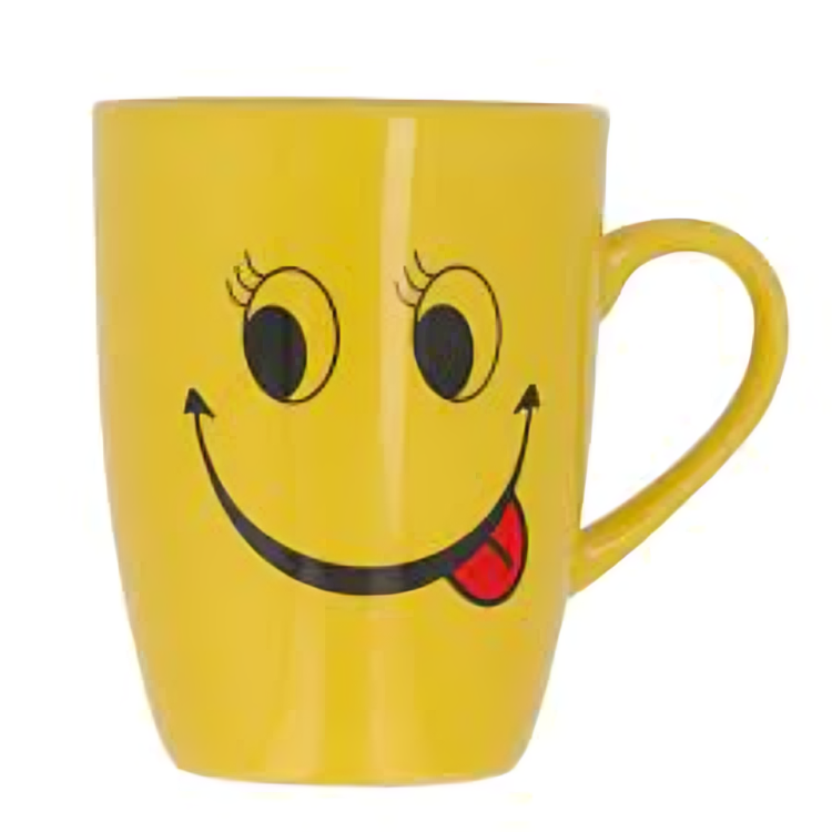 Smart and Cute Emoji Ceramic Smiley Cup with Spoon Stylish Tea and Coffee Mug, Perfect Gift for Birthday, Celebration, and Decoration (Random Designs) - Image 3