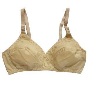 Cotton Plain Non-Padded Bra  Lightweight, Comfortable Everyday Wear (Sizes 3242, Beige)