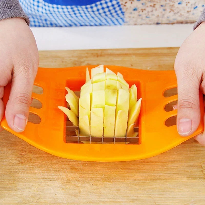 Multifunctional Potato Cutter and French Fry Maker Stainless Steel Vegetable and Fruit Slicer, Chopper, Dicer, Kitchen Tool for Cutting Fries, Chips, and Healthy Snacks Durable ABS Handle with 36-Blade Grid (Random Color) - Image 2
