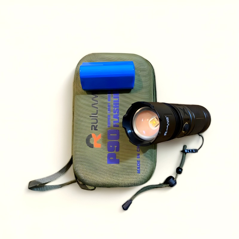 Ruilang P90 High Power Rechargeable LED Flashlight Ultra Bright Torch with Zoom, Multiple Modes & Type-C Fast Charging - Image 2