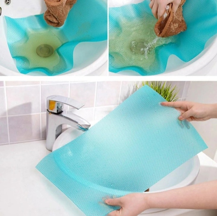 Anti-Slip Fridge Sheet Roll 45x150cm Spill-Proof Refrigerator Liner for Organized Shelves (Random color) - Image 2