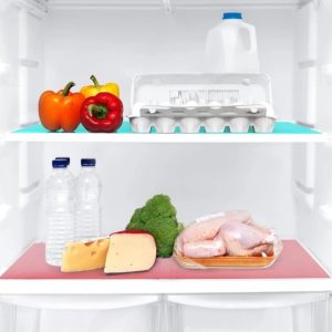 Anti-Slip Fridge Sheet Roll 45x150cm Spill-Proof Refrigerator Liner for Organized Shelves (Random color)