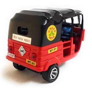 Musical Electric Tricycle Rickshaw Toy for Kids  Battery Operated with Front & Rear Lights, Music, Durable Plastic Build, (Multi-Color)