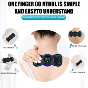 Portable EMS Mini Electric Massager Patch Â Muscle Pain Relief for Neck, Back, Arms & Full Body