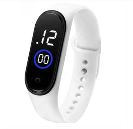 Latest M4 LED Watch Digital Sports Bracelet for Boys & Girls Waterproof Touch Display Random Band Color (Without Box) - Image 3