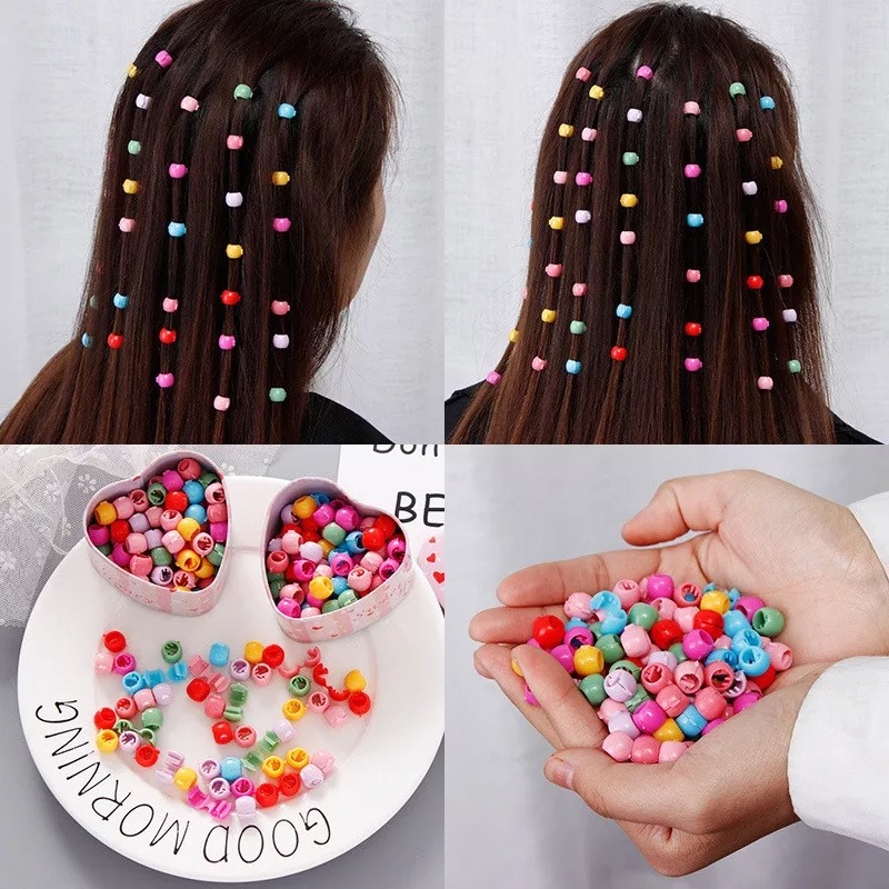 30 PCS Baby Girls Hairpins Cute Candy Color Mini Hair Clips & Hair Braids Beads Set (Random Color) - Image 5