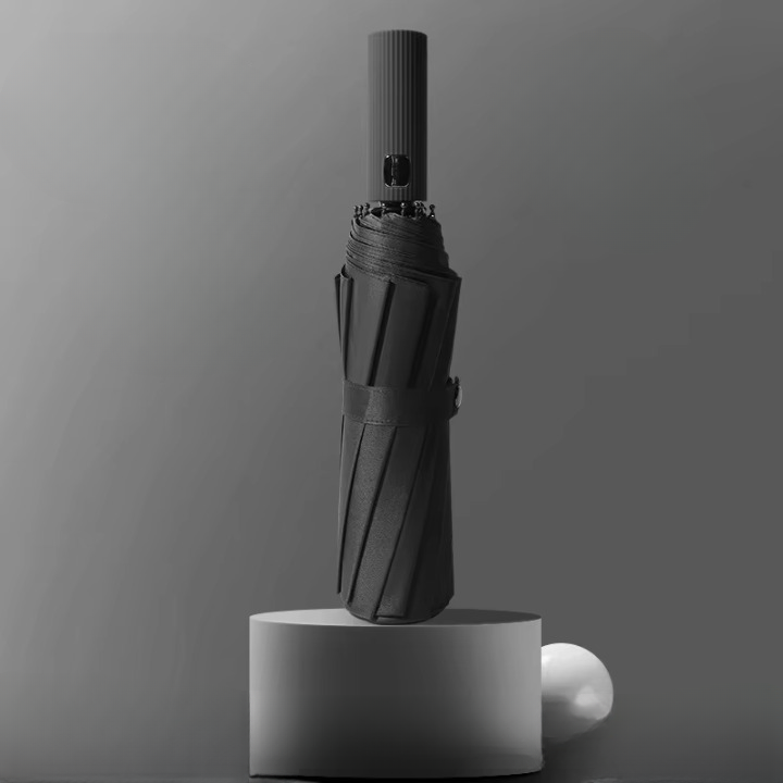 Compact Travel Umbrella with Windproof Design Gray Ghana - Image 2