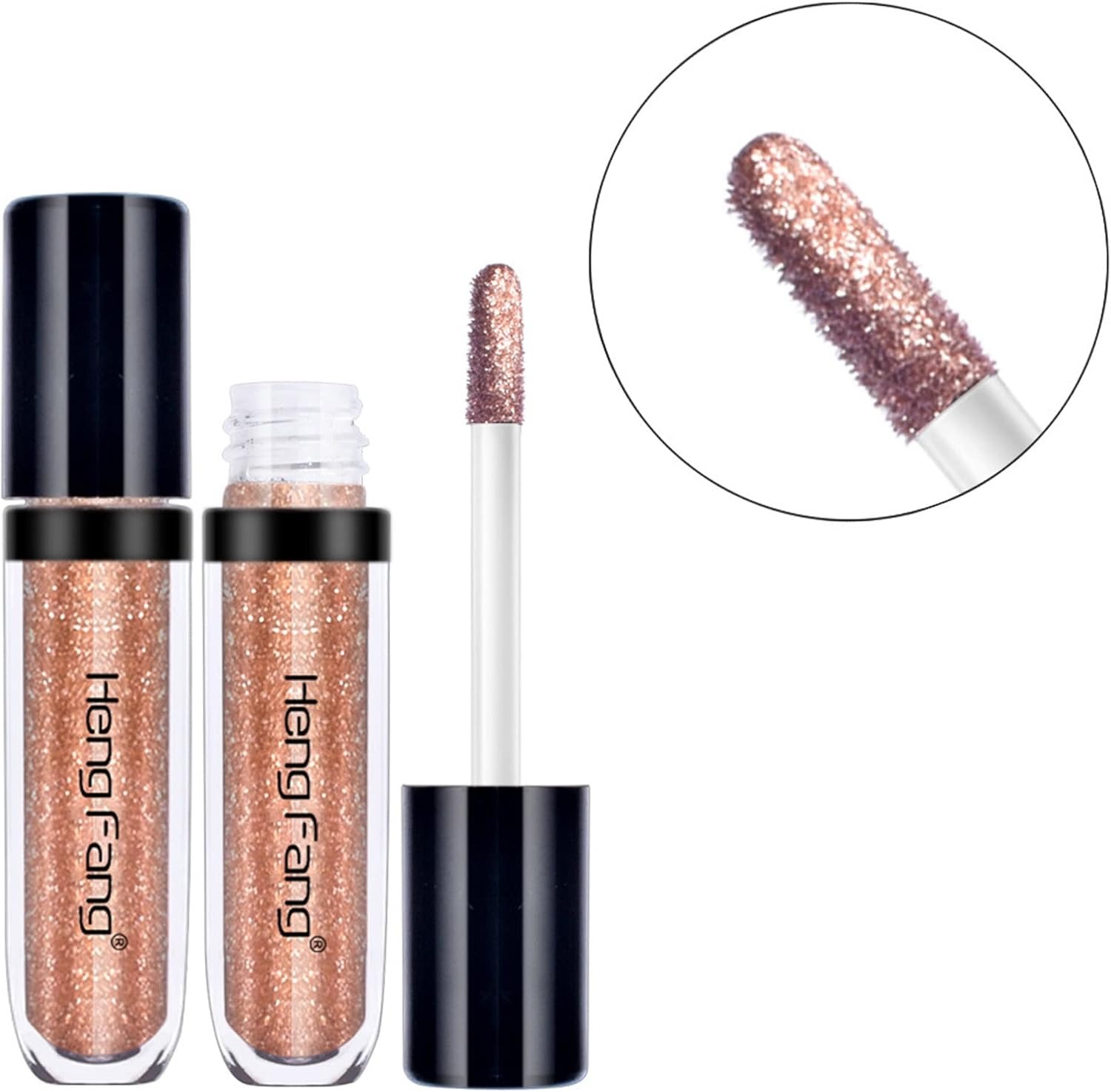 HENG FANG 6 Pcs Liquid Diamond Glitter Eyeshadows Set Waterproof, Long-Lasting, Vibrant Colors with Lightweight Texture for Bold & Sparkling Eye Makeup - Image 4