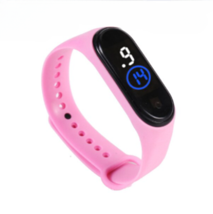 Latest M4 LED Watch Digital Sports Bracelet for Boys & Girls Waterproof Touch Display Random Band Color (Without Box) - Image 4