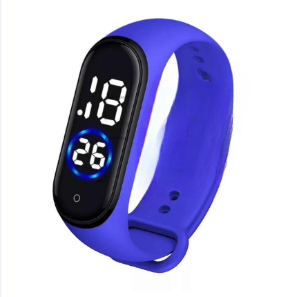 Latest M4 LED Watch Digital Sports Bracelet for Boys & Girls Waterproof Touch Display Random Band Color (Without Box)