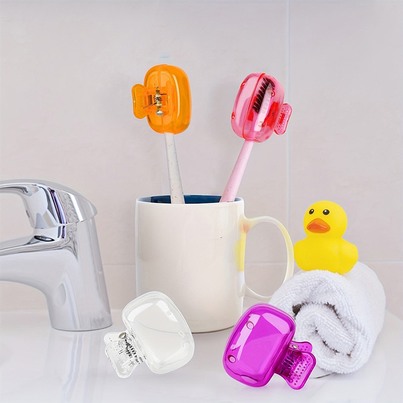 Pack of 10  Toothbrush Storage Cases in Random Colors  Portable and Hygienic Holders for Travel, Office, School, and Home Use (Random Color) - Image 2