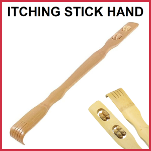 2 Pcs Wooden Back Scratcher & Massage Stick Long Handle Backscratching Sticks with Roller for Itch Relief & Body Relaxation