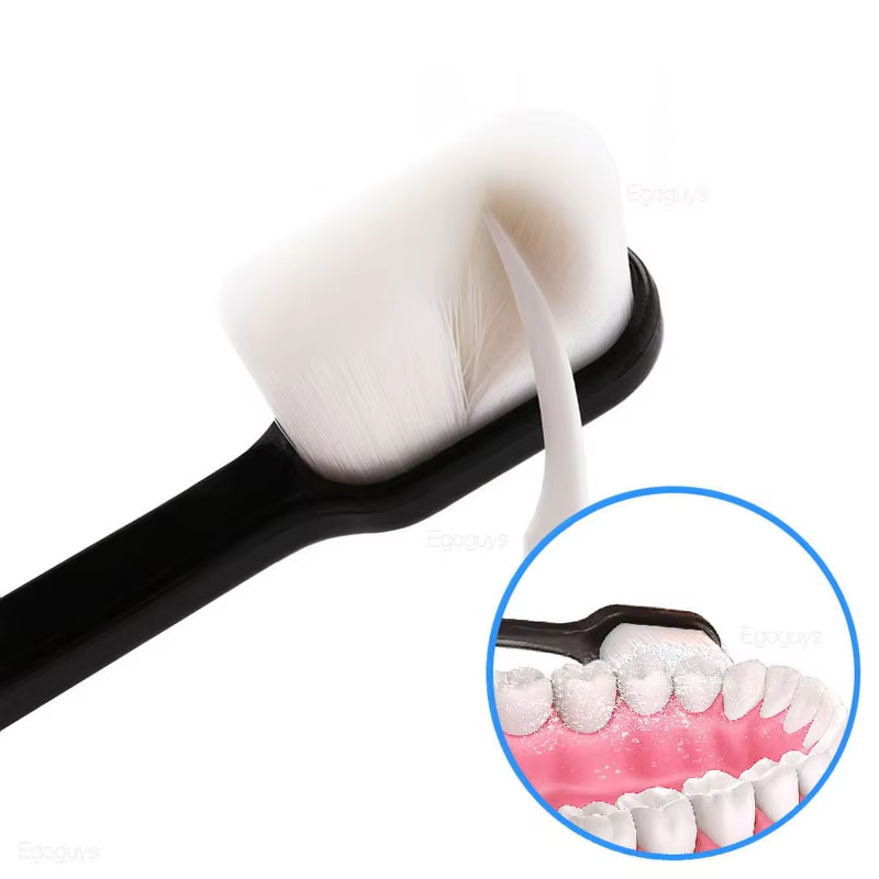 Soft Micro-Nano Manual Toothbrush Extra Soft 12,000 Bristles for Sensitive Gums, Adults & Kids - Image 4