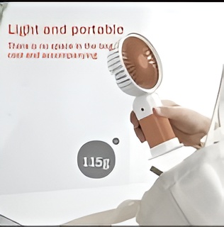 Mini Cute Fan Portable USB Rechargeable Handheld Cooling Fan for Kids & Adults, Stand/Base Included (Random Color) - Image 4