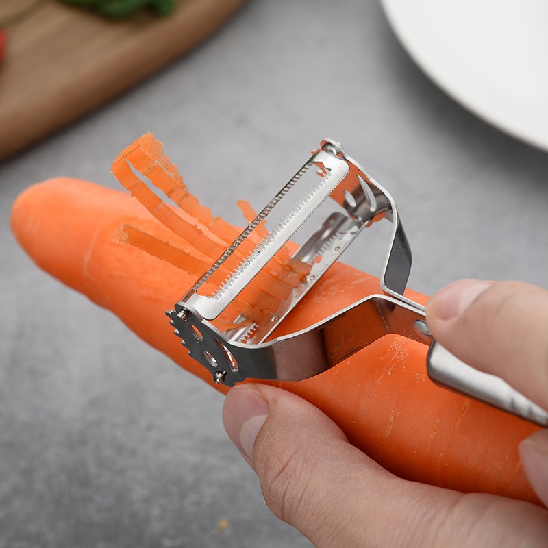 1 Set Stainless Steel Peeler & Slicer Multi-Function Vegetable & Fruit Grater Tool - Image 3