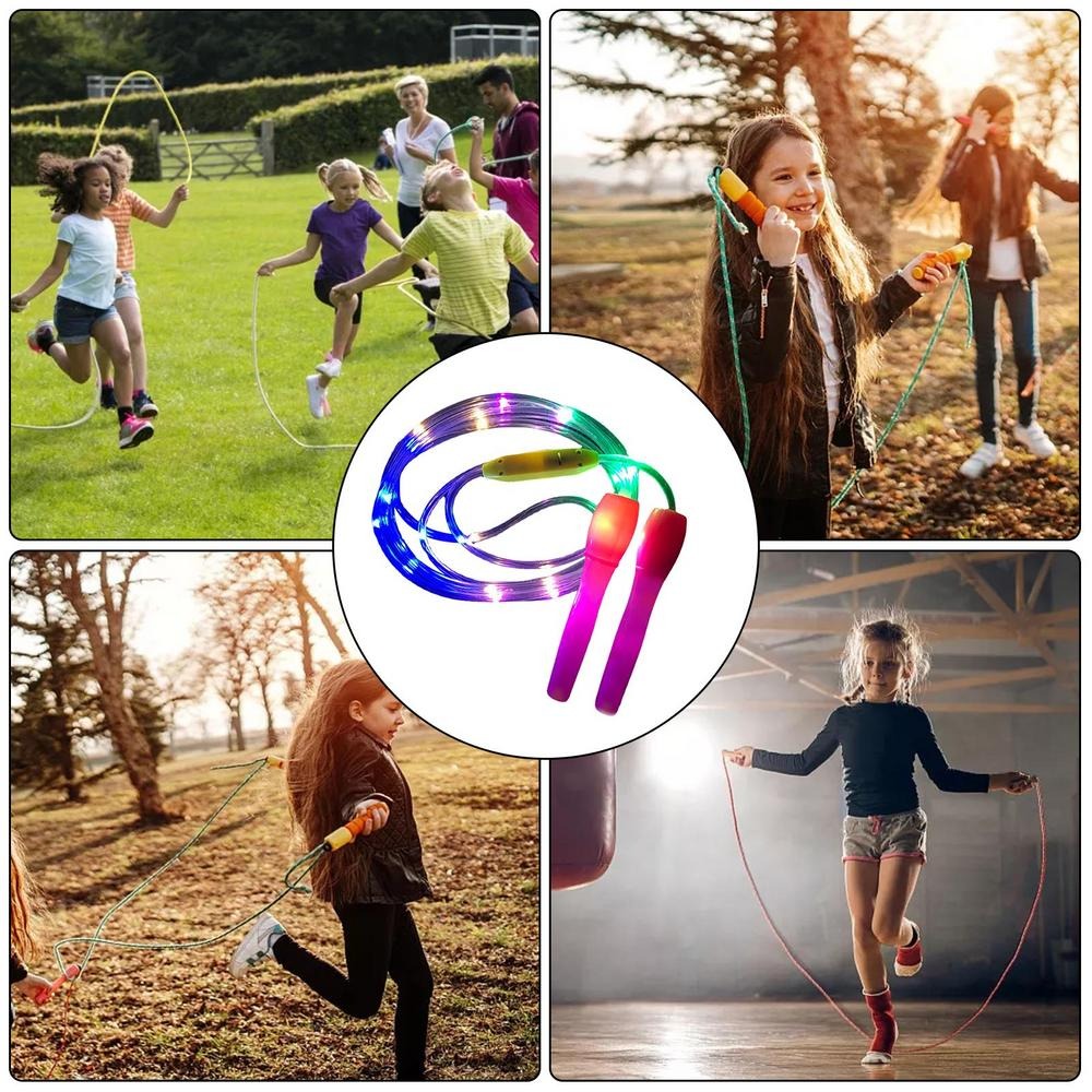 Lighting Jump Skipping Rope LED Fitness Rope for Kids & Adults, Indoor/Outdoor Training, Random Color