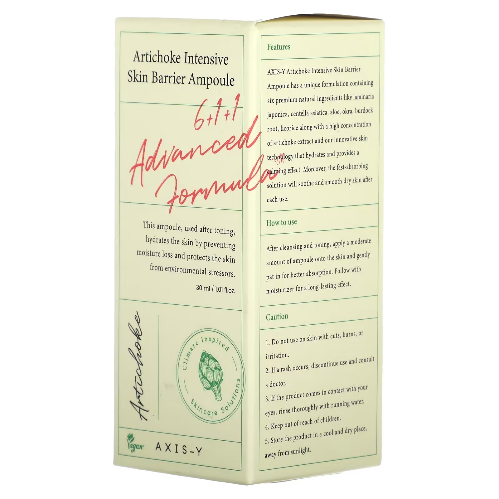AXIS-Y Artichoke Intensive Skin Barrier Ampoule  Hydrating & Barrier-Strengthening Serum | 30ml Skin Care (Original) - Image 3