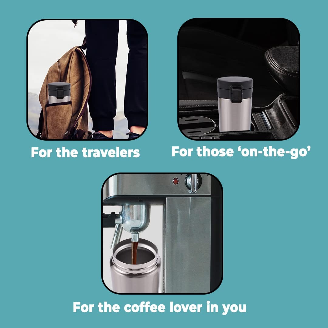 Hot & Cold Stainless Steel Vacuum Flask 380ml | Double Wall Insulated Water Bottle | Leakproof Coffee & Tea Thermos Travel Mug (Random Color) - Image 3