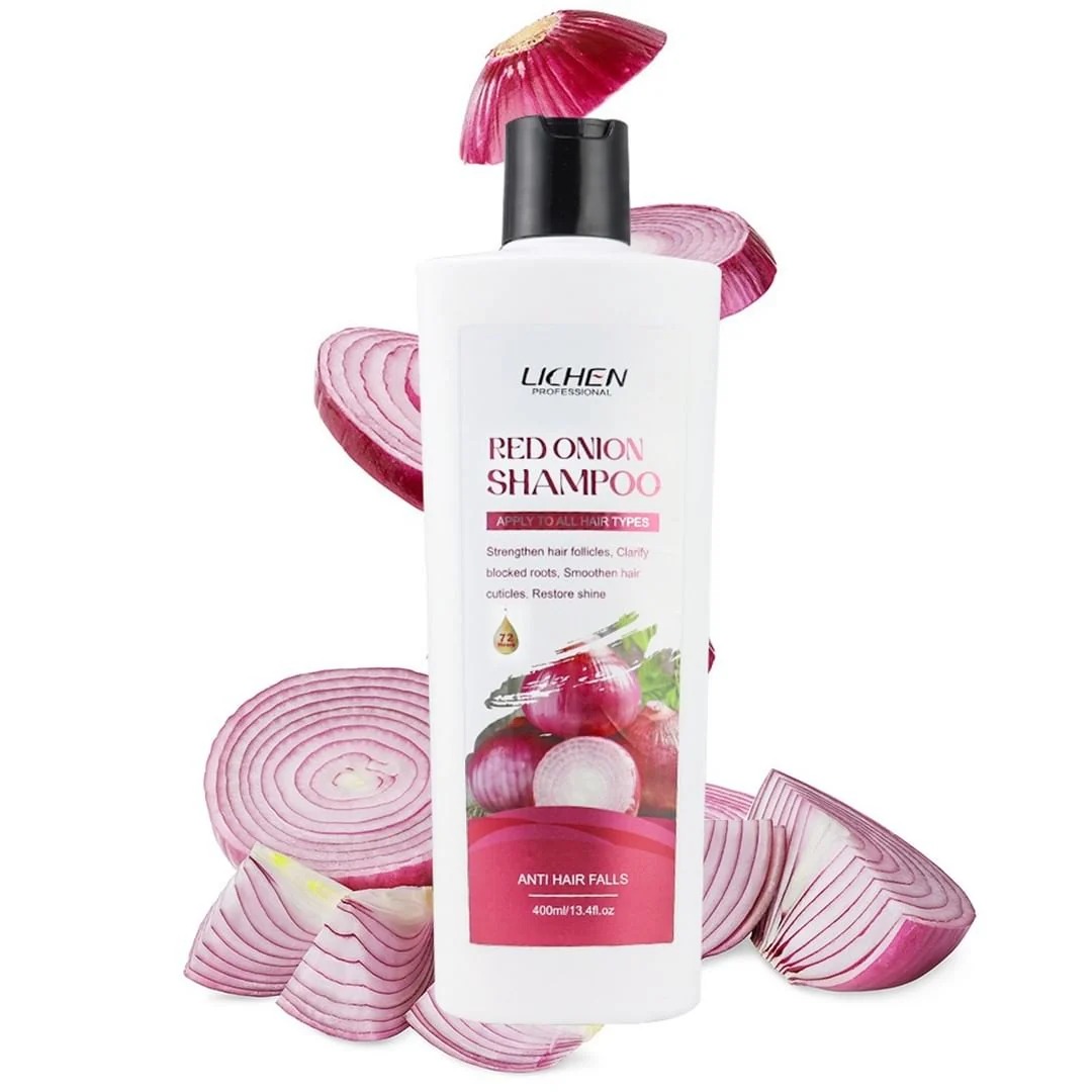 Pack Of 01 - Lichen Professional Shampoo Set 400ml Â– Keratin, Rice Water, Coconut, Peppermint, Red Onion, Argan Oil - Image 5