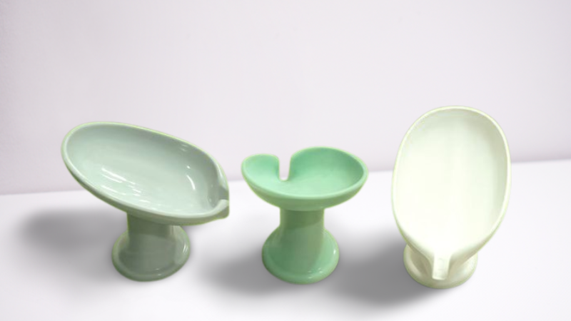 Ceramic Soap Holder with Drain Elevated Design Bathroom Sink Dish for Bar Soaps - Image 4