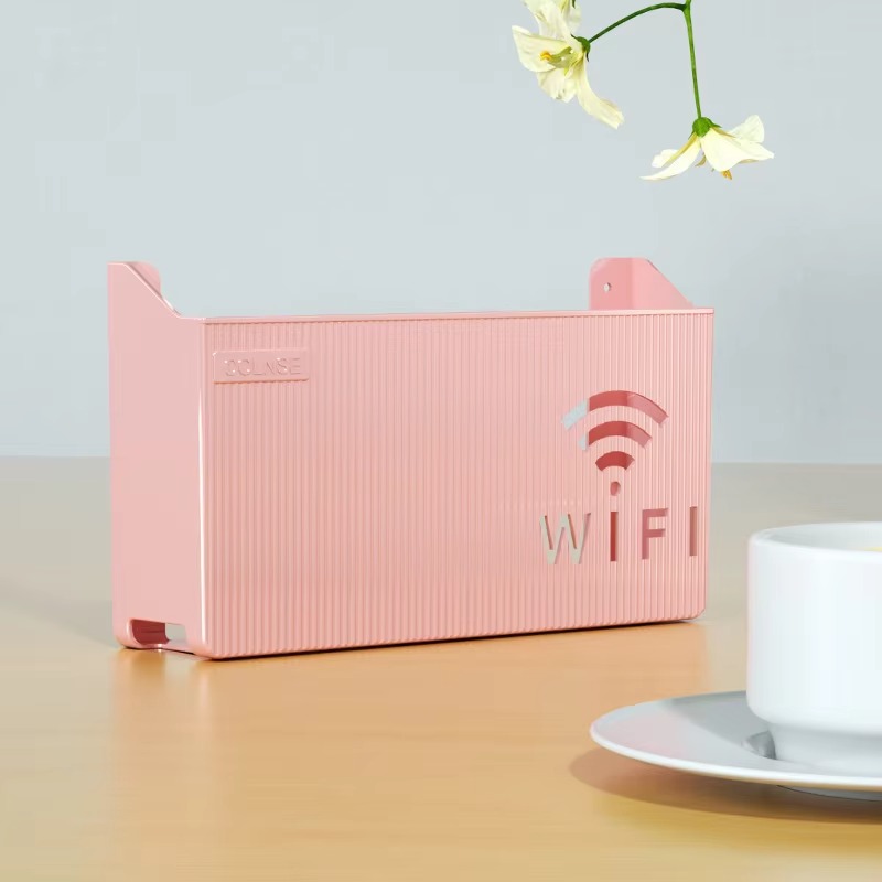 WiFi Router Shelf & Cable Organizer – Wall-Mount ABS Plastic Storage Box for Routers, Power Strips & Cables (Random Colors) - Image 4