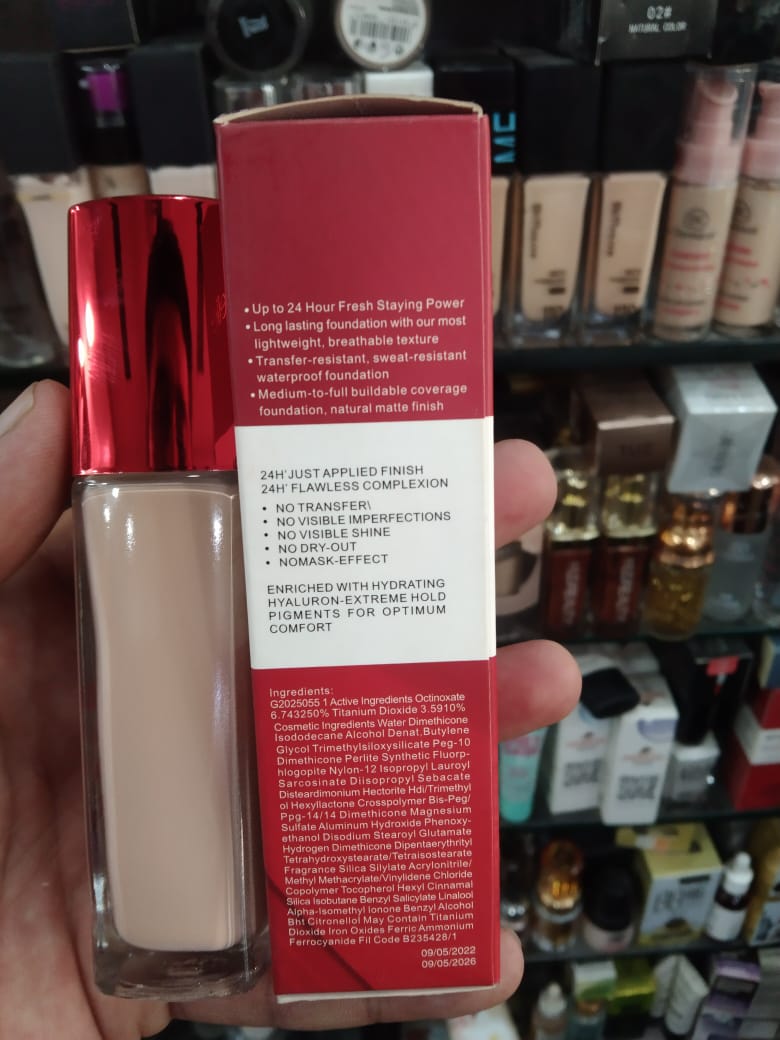 Emelie Cosmetics Infallible 24H Fresh Wear Foundation Natural Matte Finish, Long-Lasting, Waterproof, Sweat & Heat Proof with SPF 25 - Image 4
