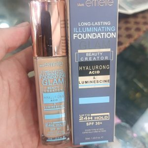 Emelie Cosmetics Infallible 24H Fresh Wear Foundation  Natural Matte Finish, Long-Lasting, Waterproof, Sweat & Heat Proof with SPF 25