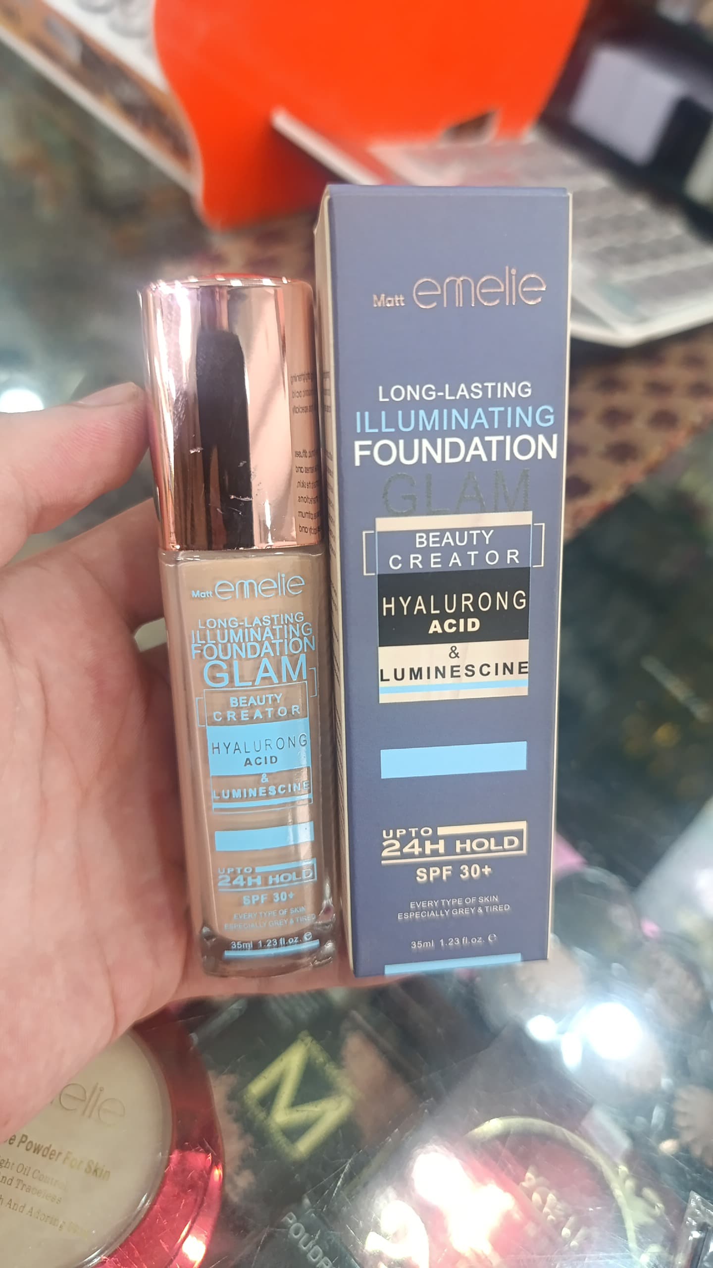 Emelie Cosmetics Infallible 24H Fresh Wear Foundation Natural Matte Finish, Long-Lasting, Waterproof, Sweat & Heat Proof with SPF 25