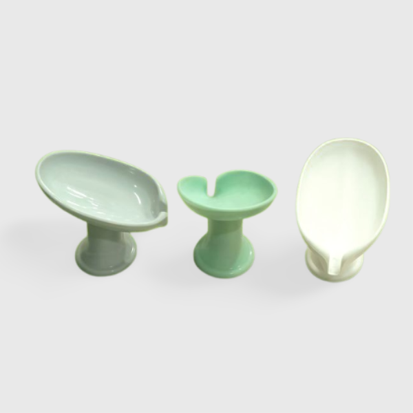Ceramic Soap Holder with Drain Elevated Design Bathroom Sink Dish for Bar Soaps - Image 3