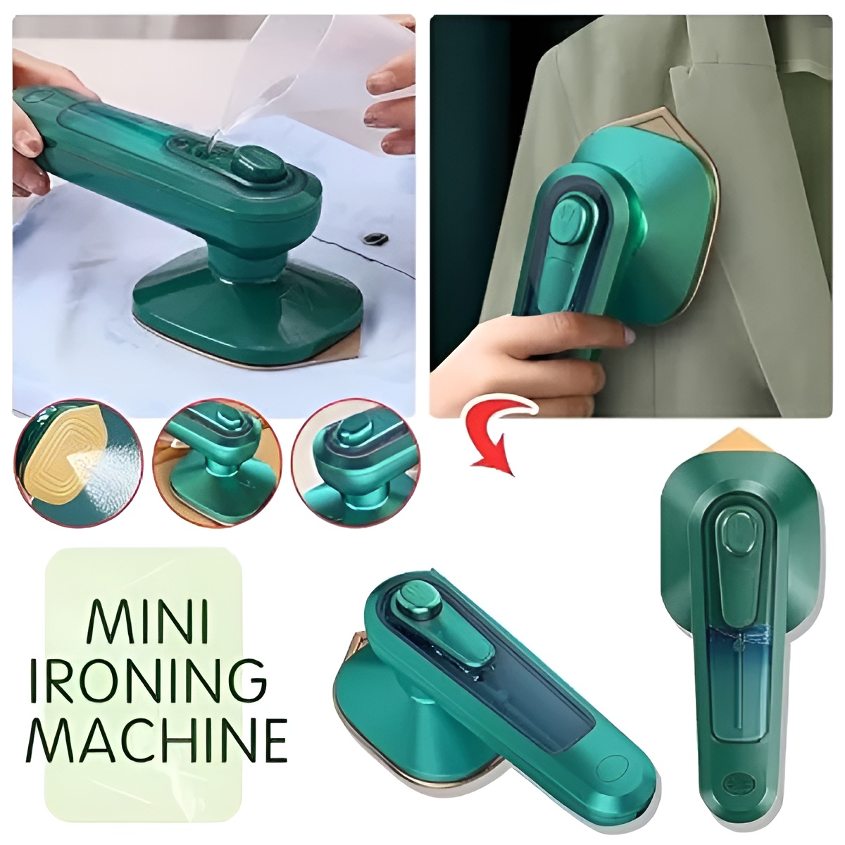Portable Travel Iron, Micro Mini Iron Steam Iron Handheld Ironing Machine - Image 5