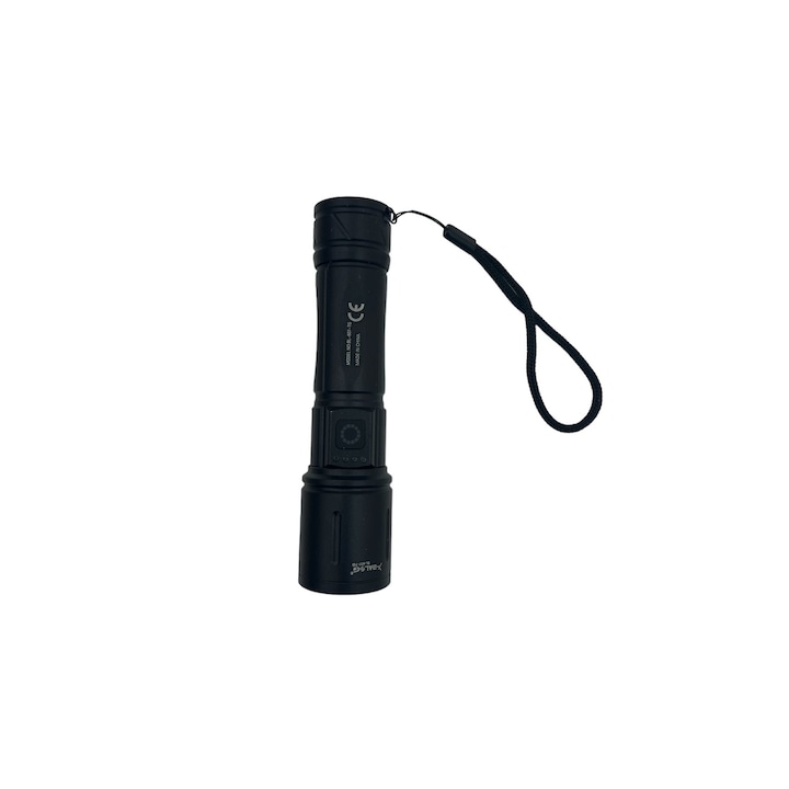 Portable LED flashlight, 3 light intensity modes, USB, - Image 3