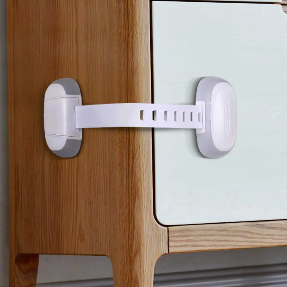 Adjustable Multi purpose lock Baby Safety Kid Safety Lock Baby Proof Security Protector Drawer Door Cabinet Lock No Punching Plastic Protection Kids Safety Door Lock - Image 5