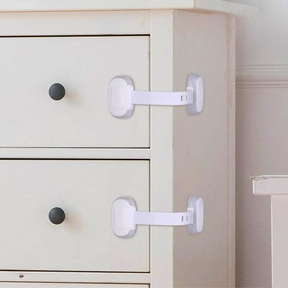 Adjustable Multi purpose lock Baby Safety Kid Safety Lock Baby Proof Security Protector Drawer Door Cabinet Lock No Punching Plastic Protection Kids Safety Door Lock - Image 4
