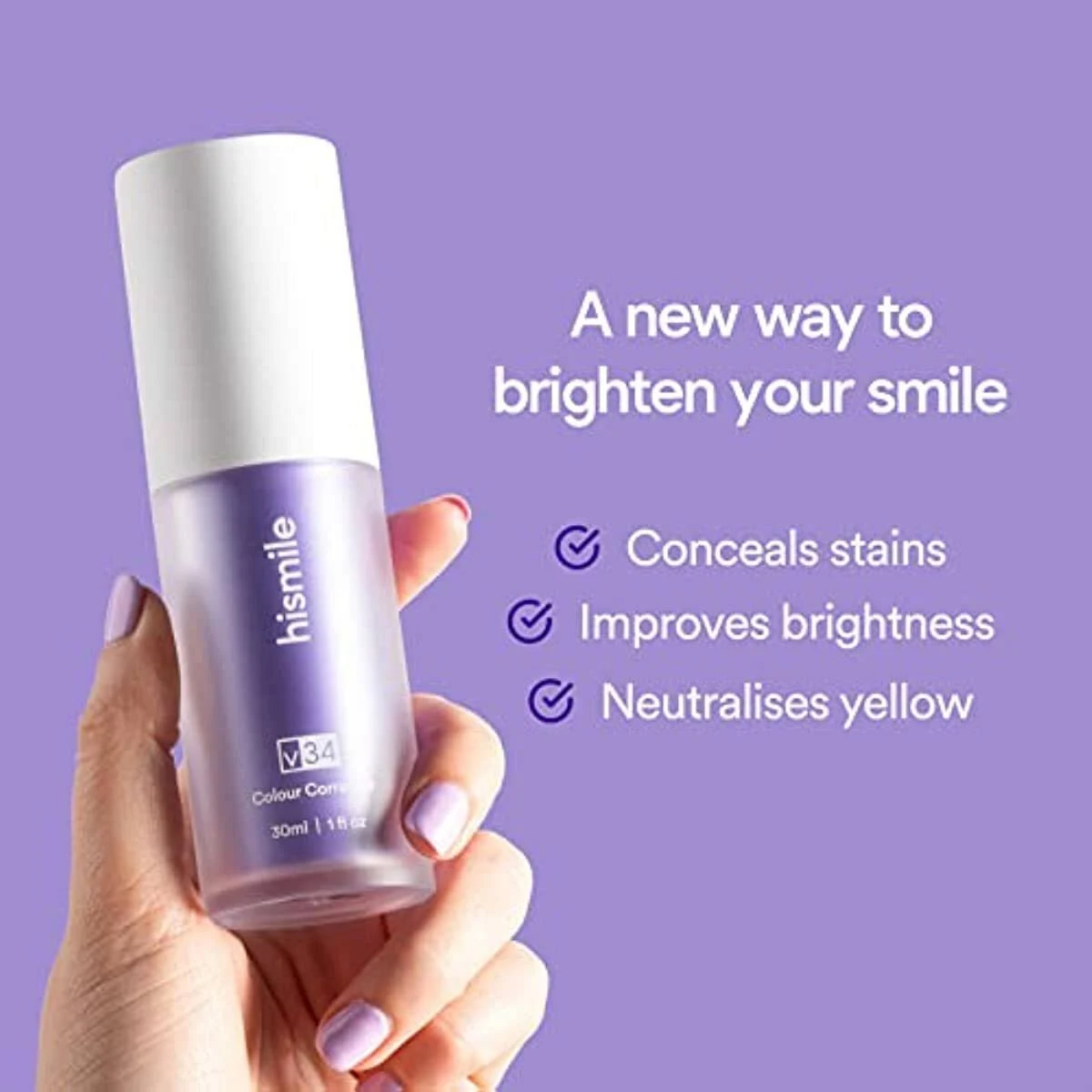 teeth brightening hismiles V34 Colour Corrector Serum (30ml) - Image 3