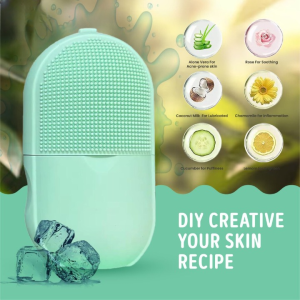 Ice Roller Facial Massage | Silicone Cleansing Ice Lattice | Ice Cube Roller With Scrub Â–(WITHBOX ) Random Color