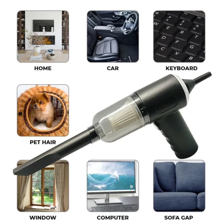 3 in 1 AS-228 Mini USB Rechargeable Vacuum Cleaner for Home and Office Use - Image 5