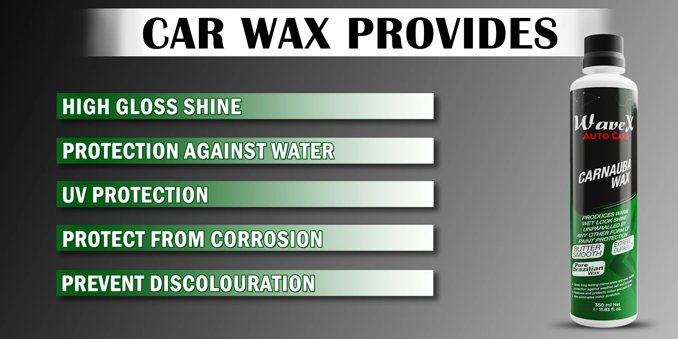 WaveX Auto Care | Wash + Wax Car Shampoo 200ml | Delivers Wet Look & Premium Gloss | Made in Pakistan - Image 4