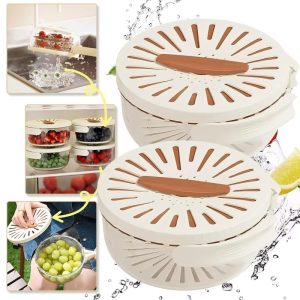Multi-Functional Vegetable & Fruit Cleaning Basket | Folding Drainage & Storage Box