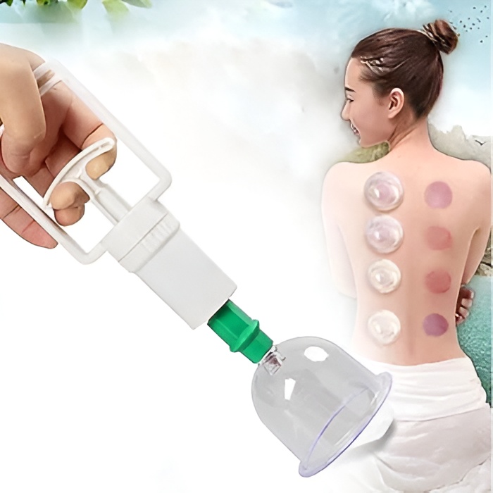 10-Piece Hijama Cupping Therapy Set Vacuum Suction Massage Cups with Pull-Out Pump - Image 2