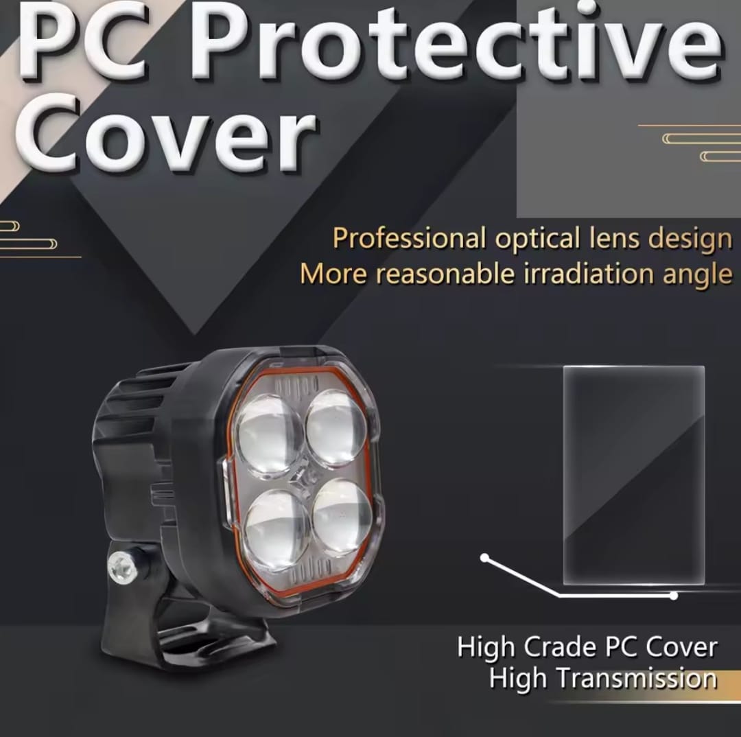 New Cube Four-Leaf Crocodile LED Car Work Light 5.08 cm High Brightness Combination Beam, 1224V Hardwired, Adjustable Bracket for ATV, SUV, UTV, Off-Road Truck and Boat - Image 2